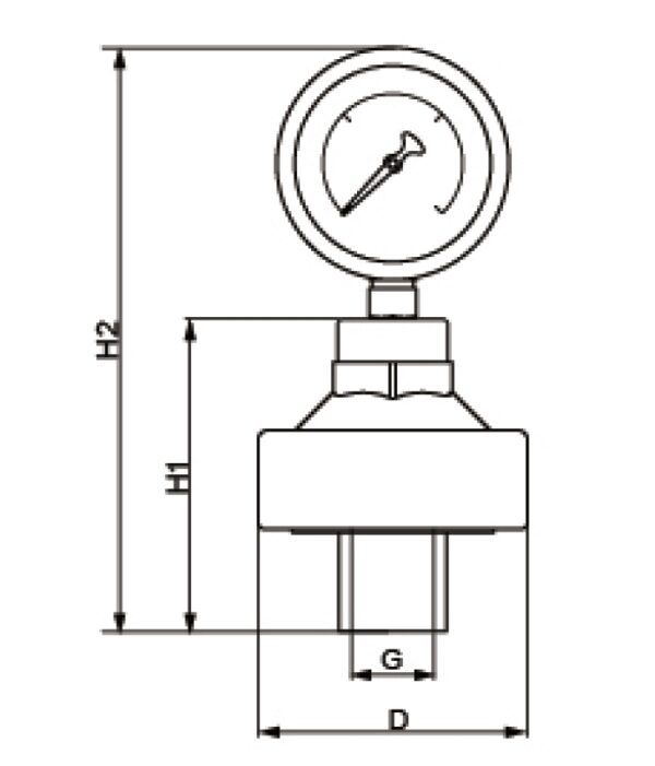 隔膜压力表尺寸图